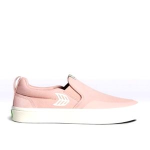 New Cariuma Pro Skate Slip on Rose Suede & Ivory Canvas Sneaker 10.5 W Unisex